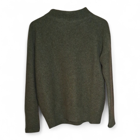 Vince Plush Cashmere Forest Green Funnel-Neck Sweater Size SP - Picture 1 of 3